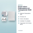 DOSIER UÑERO POLIPROPILENO A4 TRANSPARENTE 10UD - características principales
