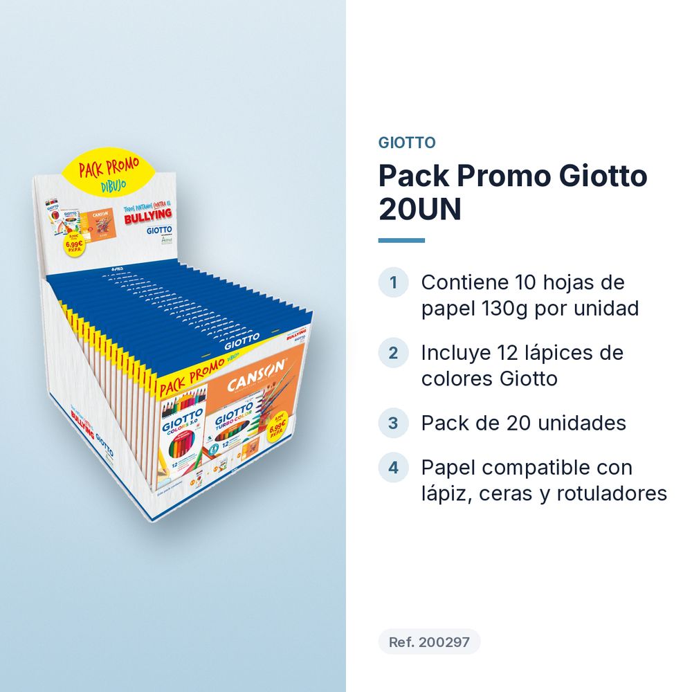 PACK PROMO GIOTTO 20UN - características principales
