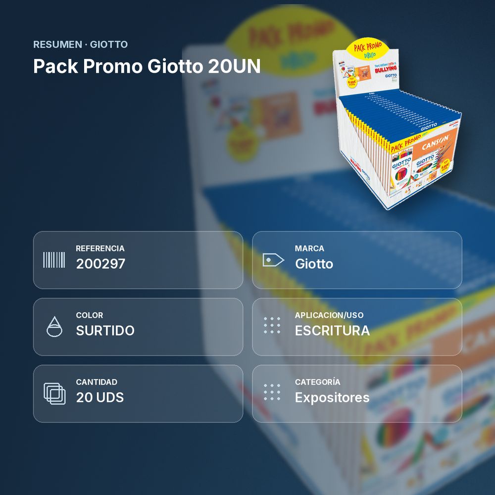 PACK PROMO GIOTTO 20UN - resumen de atributos
