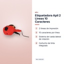 ETIQUETADORA APLI 2 LINEAS 10 CARACTERES - características principales