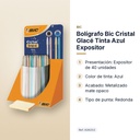 BOLÍGRAFO BIC CRISTAL GLACÉ TINTA AZUL EXPOSITOR - características principales