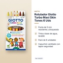 ROTULADOR GIOTTO TURBO MAXI SKIN TONES  6 UDS - características principales