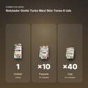 ROTULADOR GIOTTO TURBO MAXI SKIN TONES  6 UDS - formato de venta: paquete de 10, caja de 40