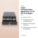 CAJÓN PORTAMONEDAS IGGUAL IRON-XS 33 CM 4+8 NEGRO - características principales