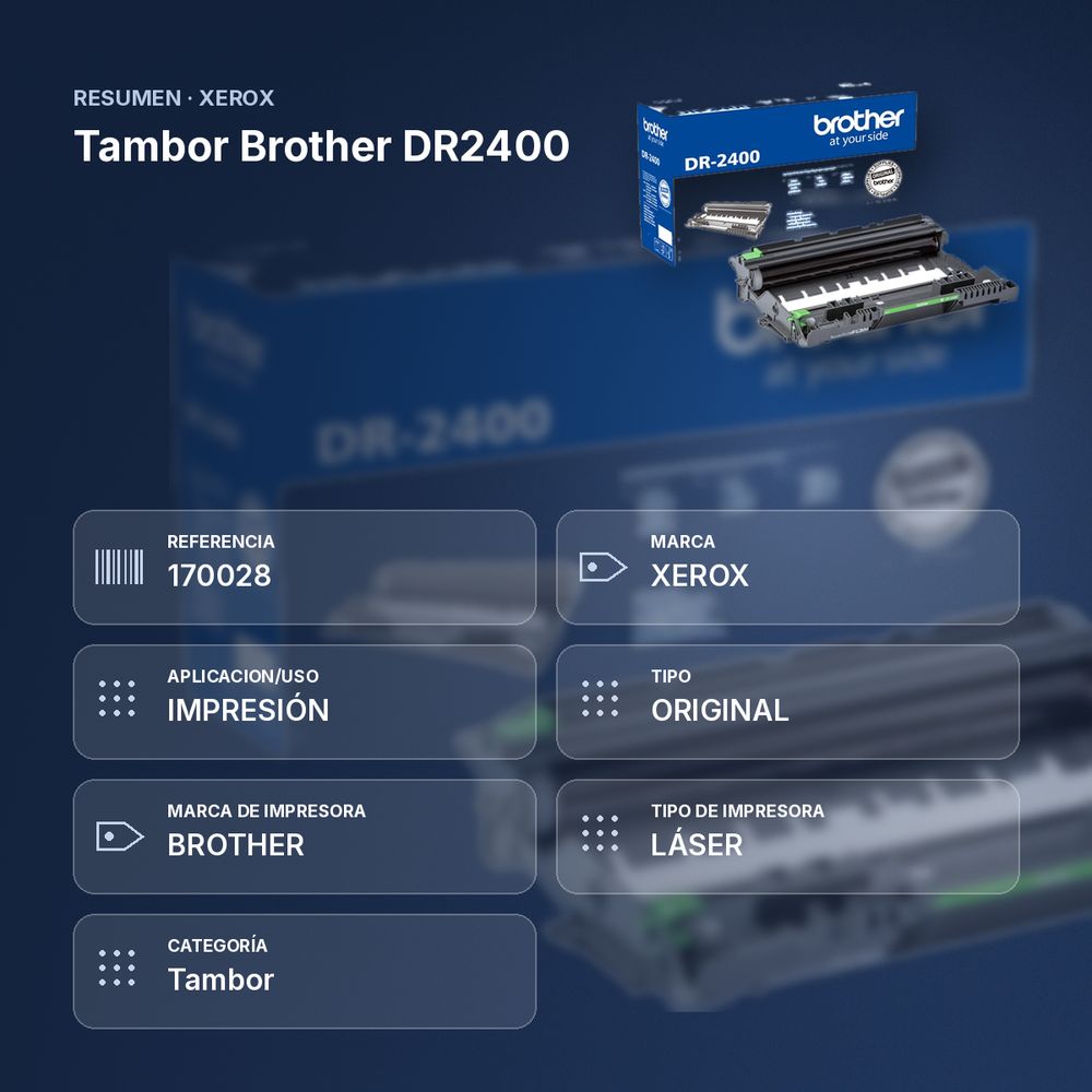 TAMBOR BROTHER DR2400 - resumen de atributos