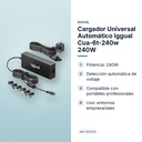 CARGADOR UNIVERSAL AUTOMÁTICO IGGUAL CUA-6T-240W 240W  - características principales