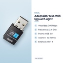 ADAPTADOR USB WIFI IGGUAL 2.4GHZ - características principales