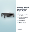 ELEVADOR MONITOR IGGUAL EM1C 1 CAJÓN NEGRO - características principales
