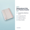 SEPARADORES FOLIO A-Z  PLASTICO ESSELTE   - características principales