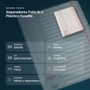 SEPARADORES FOLIO A-Z  PLASTICO ESSELTE   - resumen de atributos