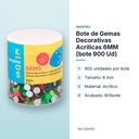 BOTE DE GEMAS DECORATIVAS ACRILICAS 6MM (BOTE 900 UD) - características principales