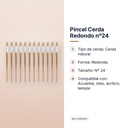 PINCEL CERDA REDONDO Nº24 - características principales