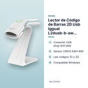 LECTOR DE CÓDIGO DE BARRAS 2D USB IGGUAL L2DUSB-B-AW BLANCO - características principales