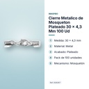 CIERRE METALICO DE MOSQUETON PLATEADO 30 X 4,3 MM 100 UD - características principales