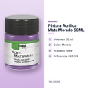 PINTURA ACRILICA MATE MORADO 50ML - características principales