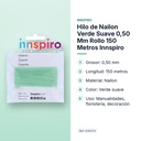 HILO DE NAILON VERDE SUAVE 0,50 MM ROLLO 150 METROS INNSPIRO - características principales
