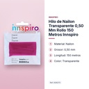 HILO DE NAILON TRANSPARENTE 0,50 MM ROLLO 150 METROS INNSPIRO - características principales