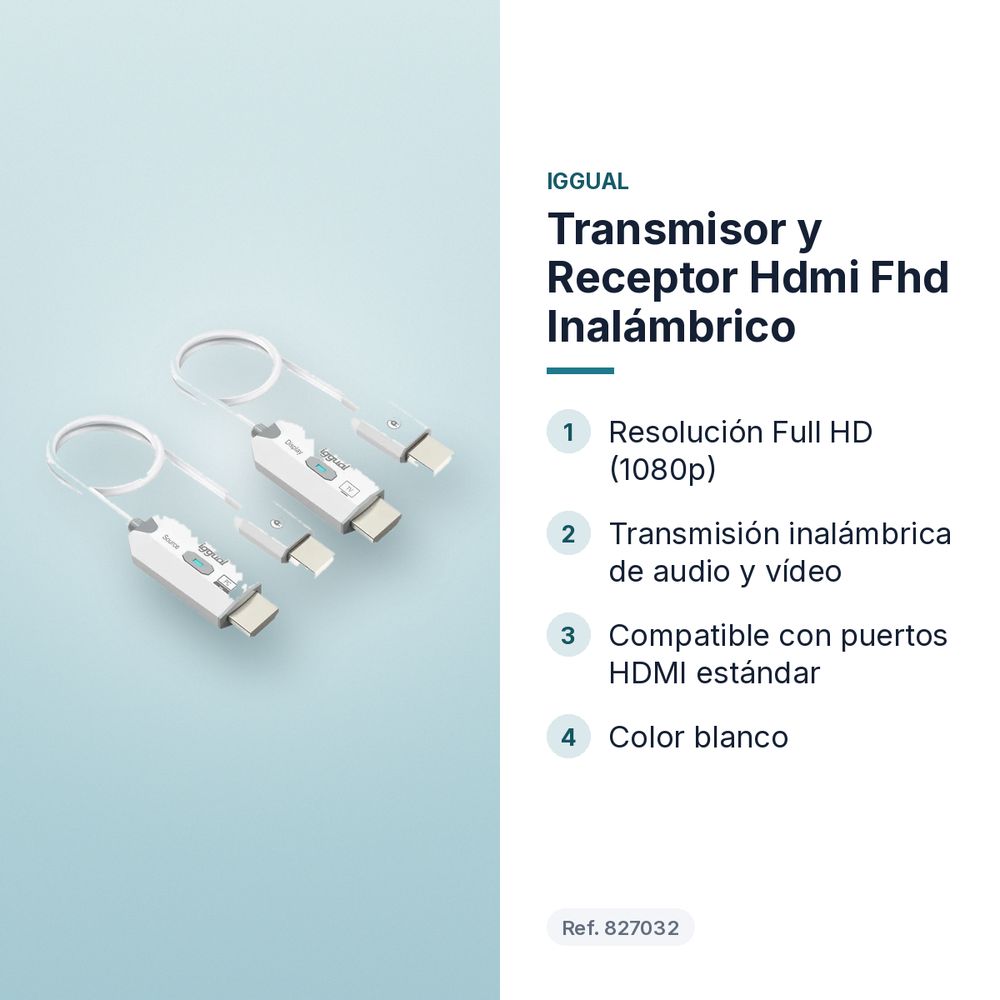 TRANSMISOR Y RECEPTOR HDMI FHD INALÁMBRICO - características principales