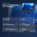 MONITOR TÁCTIL RESISTIVO 21,5" FHD IGGUAL - resumen de atributos