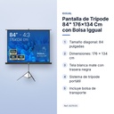 PANTALLA DE TRÍPODE 84" 176X134 CM CON BOLSA IGGUAL  - características principales