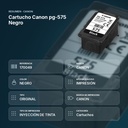 CARTUCHO CANON  PG-575 NEGRO - resumen de atributos
