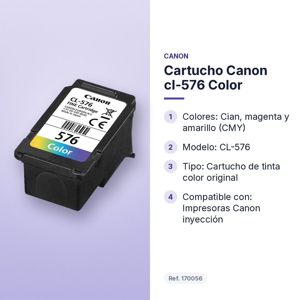 CARTUCHO CANON CL-576 COLOR - características principales