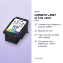 CARTUCHO CANON CL-576 COLOR - características principales