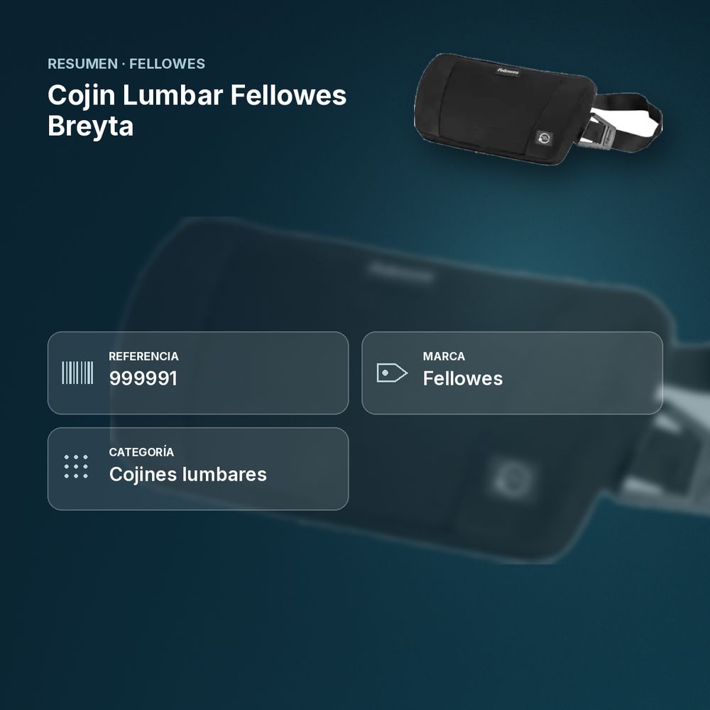 COJIN LUMBAR FELLOWES BREYTA - resumen de atributos