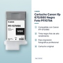 CARTUCHO CANON IFP 670/680 NEGRO FOTO PFI107BK - características principales