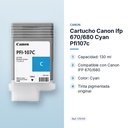 CARTUCHO CANON IFP 670/680 CYAN PFI107C  - características principales