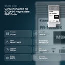 CARTUCHO CANON IFP 670/680 NEGRO MATE PFI107MBK - resumen de atributos