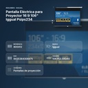 PANTALLA ELÉCTRICA PARA PROYECTOR 16:9 106" IGGUAL PSIPS234  - resumen de atributos