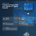PANTALLA DE PROYECCIÓN CON TRÍPODE 72" IGGUAL PSITS152 - resumen de atributos