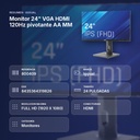 Monitor 24" VGA HDMI 120Hz pivotante AA MM - resumen de atributos