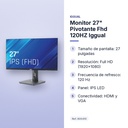 MONITOR 27" PIVOTANTE FHD 120HZ  IGGUAL - características principales