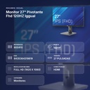 MONITOR 27" PIVOTANTE FHD 120HZ  IGGUAL - resumen de atributos