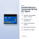 PANTALLA ELÉCTRICA TENSIONADA 16:9 DE 92" IGGUAL - características principales