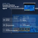 PANTALLA ELÉCTRICA TENSIONADA 16:9 DE 92" IGGUAL - resumen de atributos