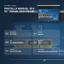 PANTALLA MANUAL 16:9 92" IGGUAL 203x114 CM  - resumen de atributos