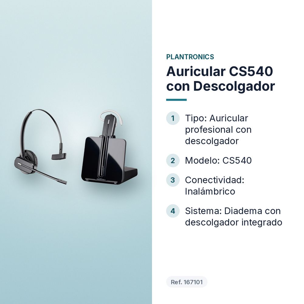 AURICULAR CS540 CON DESCOLGADOR - características principales