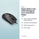 RATÓN ÓPTICO USB 2400 DPI IGGUAL COM-BUSINESS2 NEGRO - características principales