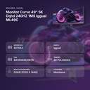 MONITOR CURVO 49" 5K DQHD 240HZ 1MS IGGUAL ML49C - resumen de atributos