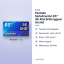 PANTALLA SEÑALIZACIÓN 65" 4K ALTO BRILLO IGGUAL ORCHID - características principales