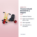 TRICICLO INFANTIL RESISTENTE Y SEGURO - características principales