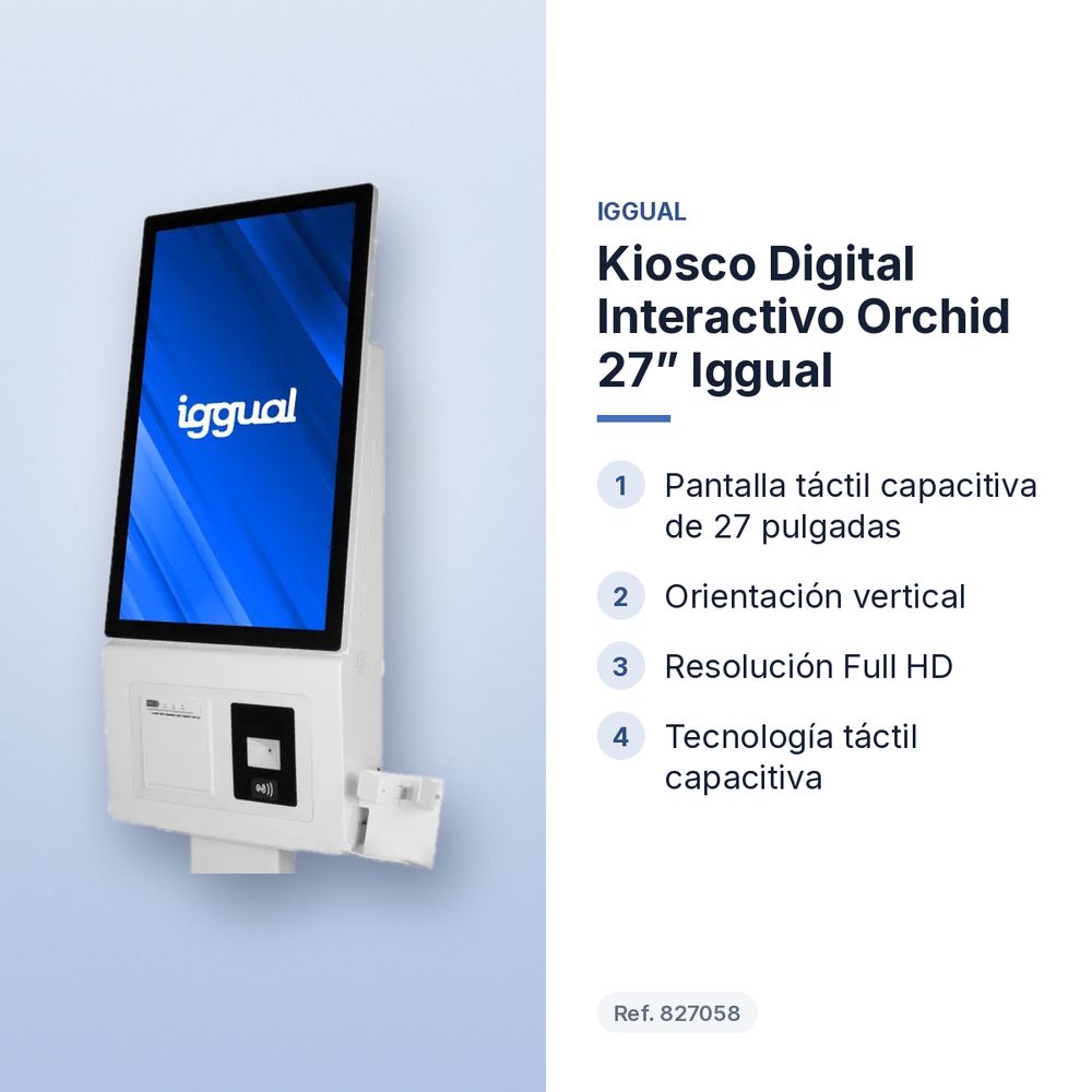 KIOSCO DIGITAL INTERACTIVO ORCHID 27” IGGUAL - características principales
