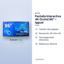 PANTALLA INTERACTIVA 4K ORCHID 86” – IGGUAL - características principales