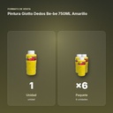 PINTURA GIOTTO DEDOS BE-BE 750ML AMARILLO - formato de venta: paquete de 6
