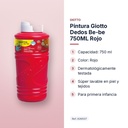 PINTURA GIOTTO DEDOS BE-BE 750ML ROJO - características principales