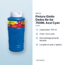 PINTURA GIOTTO DEDOS BE-BE 750ML AZUL CYAN - características principales
