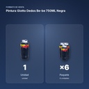 PINTURA GIOTTO DEDOS BE-BE 750ML NEGRA - formato de venta: paquete de 6